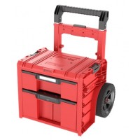 Įrankių dėžė su ratukais PRO 2.0 PLUS, 2 stalčiai, QBRICK